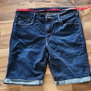 Levi's Dark Wash Denim Bermuda Shorts 30 Waist